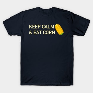 Keep calm and eat corn cartoon T-Shirt